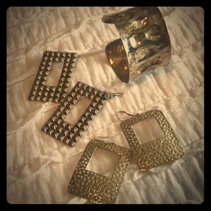 Sterling Silver earrings & Bracelet